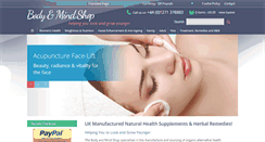 Desktop Screenshot of bodyandmindshop.com